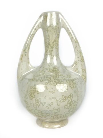 Jugendstil vaas champagne kleurige kristallen
