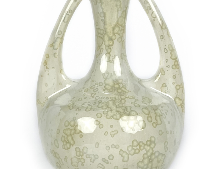 Jugendstil vaas champagne kleurige kristallen