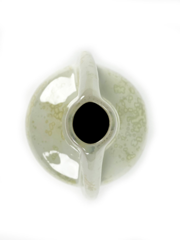 Jugendstil vaas champagne kleurige kristallen - Afbeelding 10
