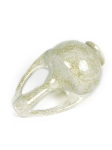 Jugendstil vaas champagne kleurige kristallen - Afbeelding 5