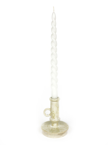 Kandelaar rond champagne kleurige kristallen