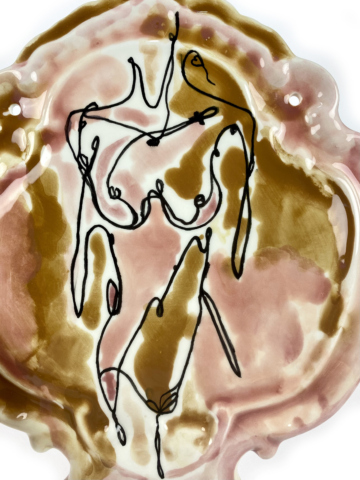 Plaquette scholvormig lijnwerk dame - Afbeelding 6