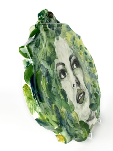 Plaquette dame in het groen - Afbeelding 2