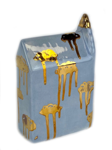 Huisje trapgevel blauw - Afbeelding 5