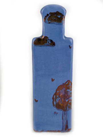 Huisje verhoogde halsgevel blauw - Afbeelding 2