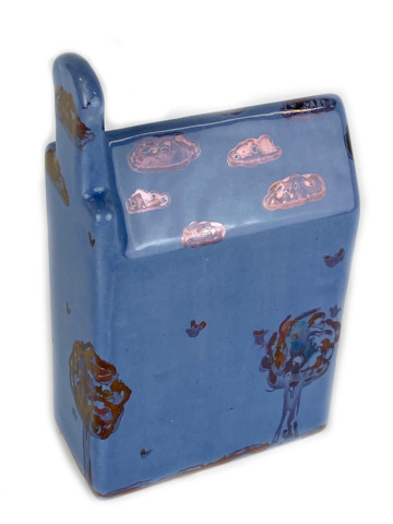Huisje verhoogde halsgevel blauw - Afbeelding 3