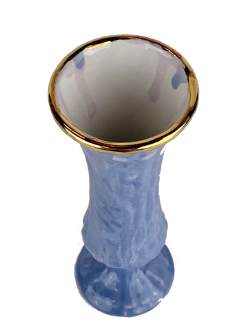 Vaasje roze blauw met goud - Afbeelding 2