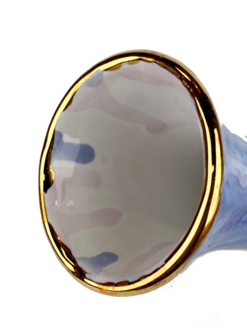 Vaasje roze blauw met goud - Afbeelding 5