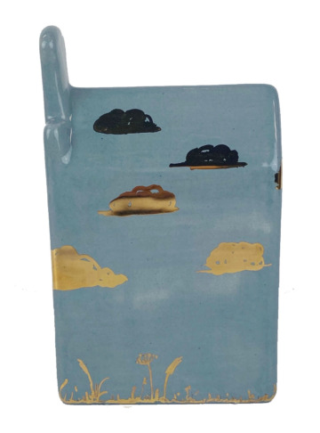 Huisje verhoogde halsgevel blauw wolken en vegetatie - Afbeelding 4