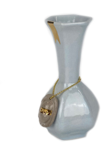 Vaas 6kantig gouden lint met hanger