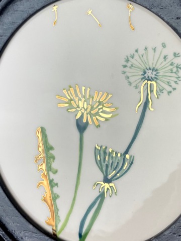 Tegel schilderij rond paardenbloem - Afbeelding 4
