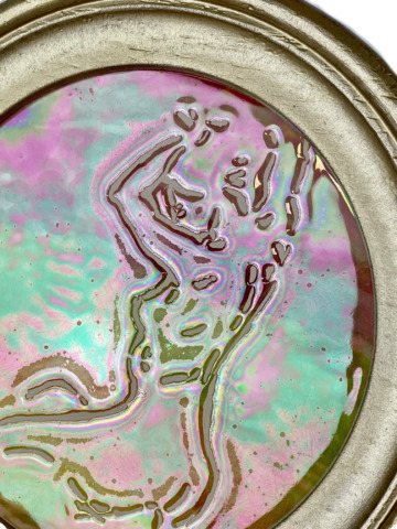 Tegel schilderij rond naakt - Afbeelding 3