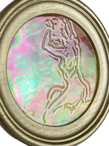 Tegel schilderij rond naakt - Afbeelding 4