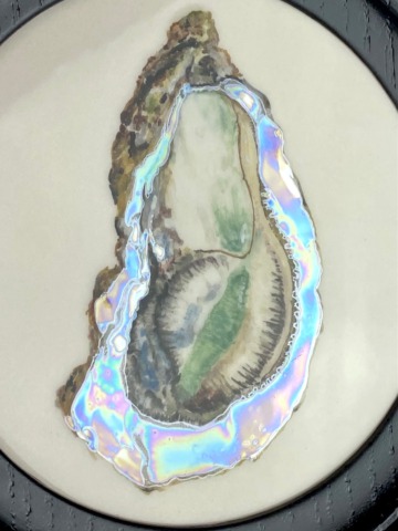 Tegel schilderij rond oester - Afbeelding 3