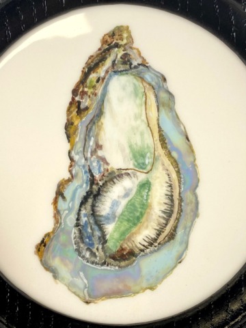 Tegel schilderij rond oester - Afbeelding 4