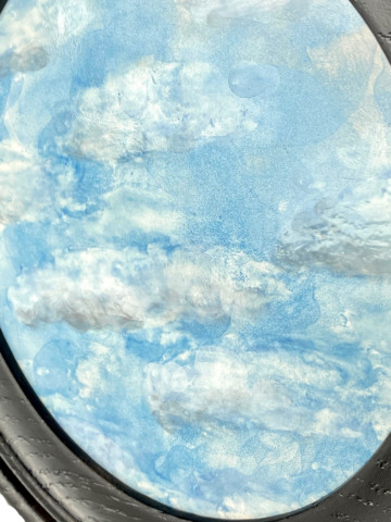 Tegel schilderij rond wolken - Afbeelding 2