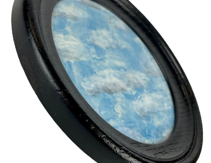 Tegel schilderij rond wolken