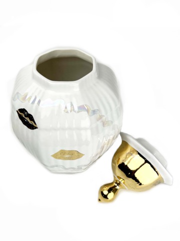 Dekselvaas golden lips - Afbeelding 3